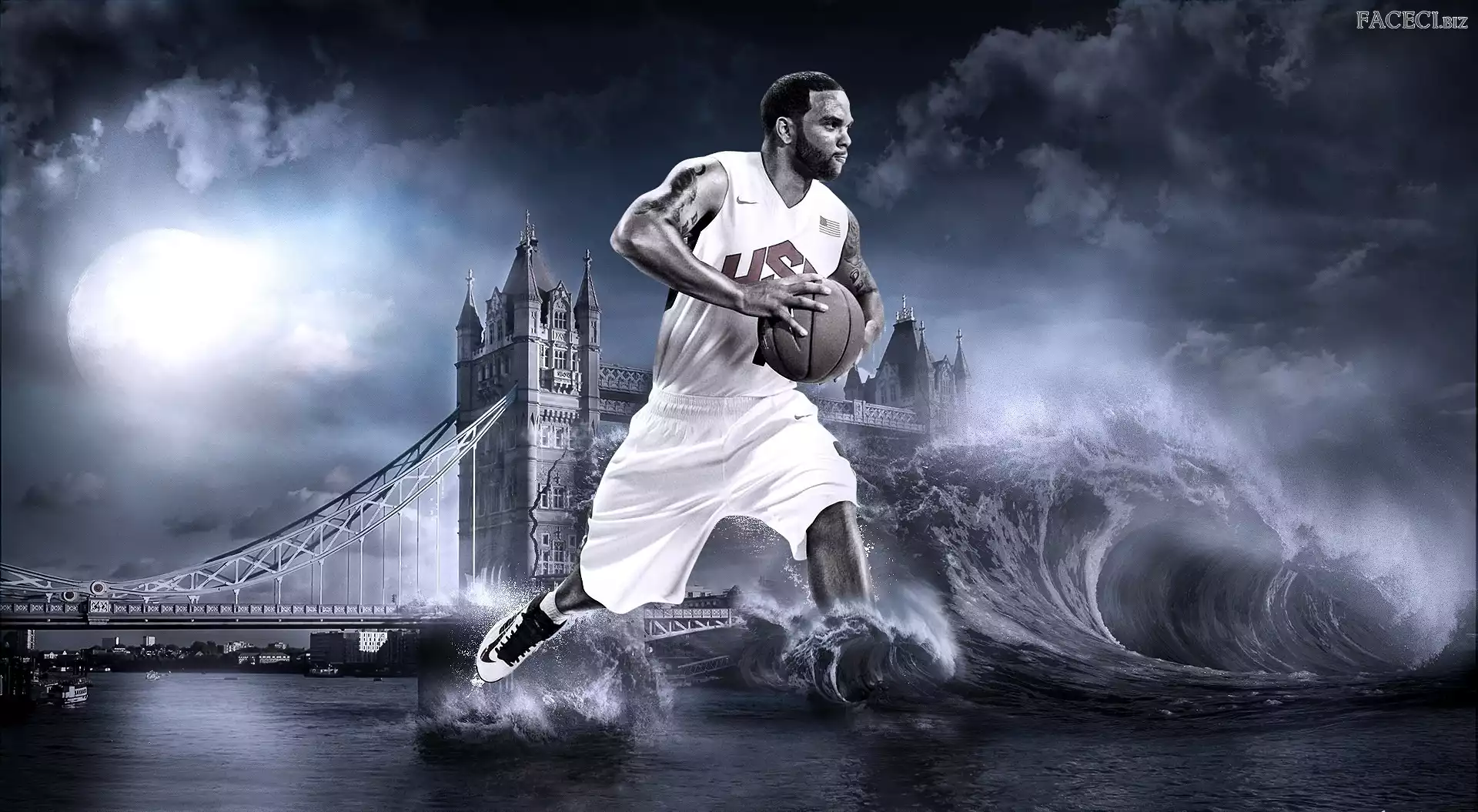 Fale, Piłka, Fantasy, Mężczyzna